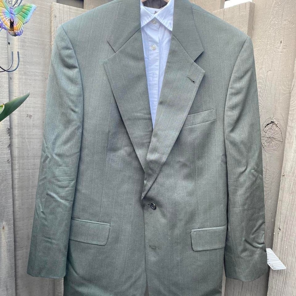 Vintage‎ Burberrys' men's suit blazer 38 38x36x32 M gray 100% pure wool